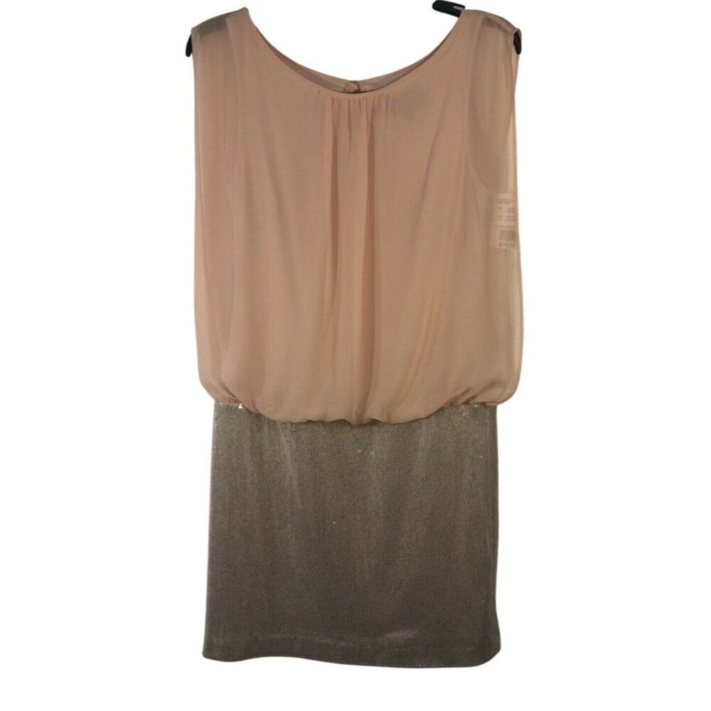 Hailey David’s Bridal Women’s Blush Colored Sleeveless Dress w/Sequins Size 4